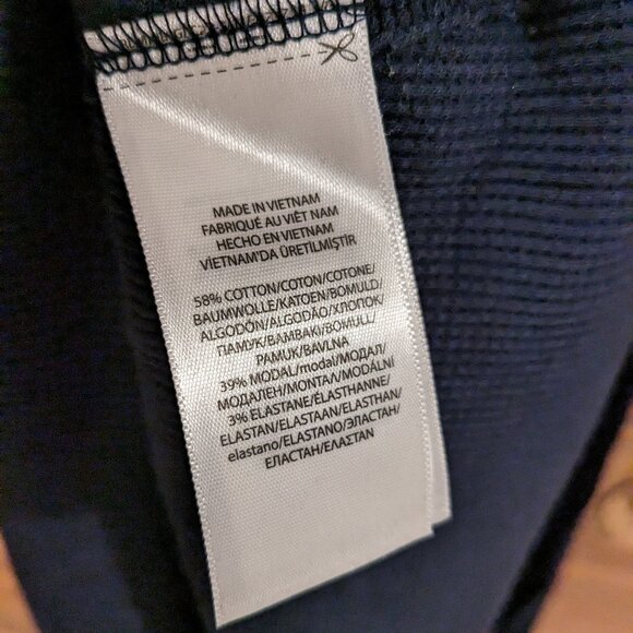 Ralph Lauren Waffle Knit Dress Cotton Midi Fit & Flare Blue Small 3/4 Sleeve - Picture 8 of 8